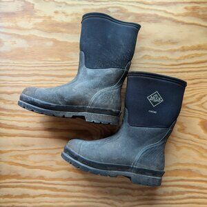 Muck Boots Chore Mid Work Boot Women Size 9/9.5 Men 8/8.5 Black Rain Boot